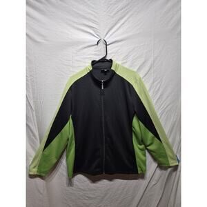 Women’s MetroLink 2X Athletic Track Zippered softshell Jacket Green & BLACK